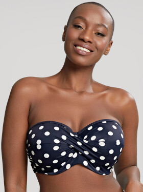 Dámske plavky Anya Riva Spot Bandeau Navy/Vanilla Top SW1453 - Panache 70G