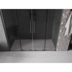 MEXEN/S - Velar L Duo posuvné sprchové dvere 180, grafit, grafit kartáčovaná 871-180-003-42-66