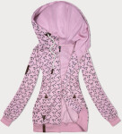 Ružová mikina s kapucňou a lastovičkami (2309) odstíny růžové XL (42)