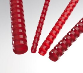 Eurosupplies Plastové chrbty 25mm červená / pre 181–210 listov - 80 g papiera / 50 ks (8595188002967)