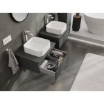 MEXEN/S - Orio kúpeľňová skrinka pod umývadlo 60, 1 šuplík, grafit mat 91A10-06023-1-BF66
