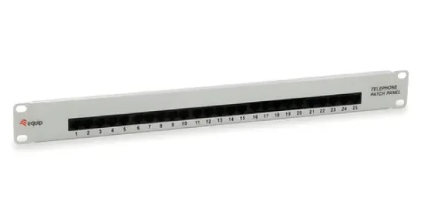Equip Patch panel ISDN 25 portov / 19" / 1U / Cat3 / UTP / šedá (125296)