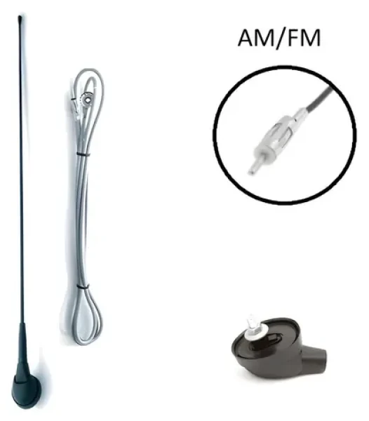 Calearo AM/FM predná anténa sklopná / Anténa / pasívna / DIN / 41 cm