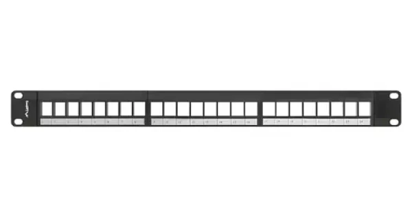 Lanberg PPKS-1024-B čierny / Patch panel / Modulárny (Keystone) / 24 portov / 1U / 19" (PPKS-1024-B)