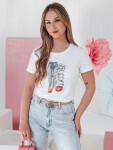 Dámske tričko s potlačou TRENDAY biele FashionStreet RY2825 S