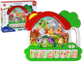 Mamido Detské elektronické piáno s obrázkami zvieratiek pre učenie angličtiny, vzdelávací panel