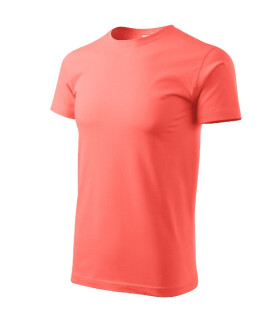 Ťažké nové tričko unisex koralové 3XL