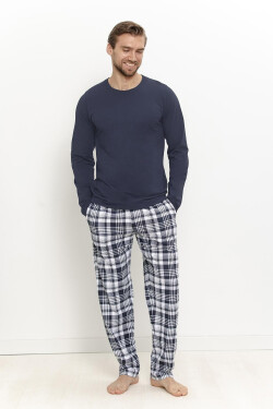 Pyžamo Taro 3664 Dante, s dlhými rukávmi, veľkosti M–2XL, Z26 tmavě modrá XL
