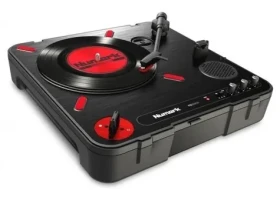 Numark PT01 Scratch / DJ gramofon / přenosný / poloautomatický / černo-červená (PT01SCRATCHXEU)