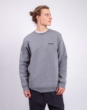 Patagonia Fitz Roy Icon Uprisal Crew Sweatshirt Gravel Heather XL
