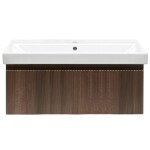 Kúpeľňová skrinka s umývadlom SAT Evolution 98x30x44,8 cm orech mat SATEVO100NAU1 SATEVO100NAU1