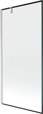 MEXEN/S - Next vaňová zástena FIX 90 x 150, čierna vzor, nikel kartáčovaná 895-090-000-00-70-97