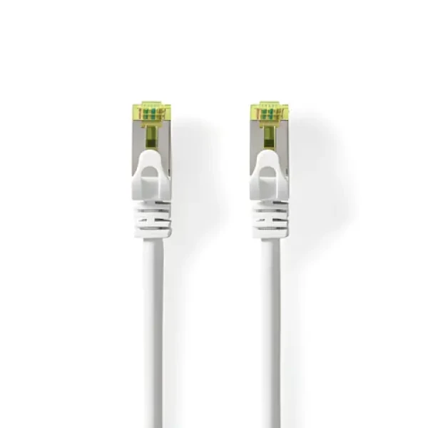 Nedis Sieťový kábel CAT7 biela / Patch kábel / S/FTP / RJ45 - RJ45 / 1 m / LSZH (CCGL85420WT10)