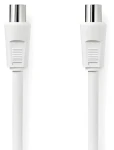 Nedis koaxiálny kábel IEC-IEC biela / Kábel / 75 Ohm / Dvojité tienenie / 1,5 m (CSGB40000WT15)