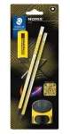 Staedtler Norix HB Set žltá/čierna / Sada grafitových ceruziek / HB / 2x ceruzka / strúhadlo / guma (181 SBK2-1)