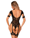 Zvodné telo G334 bodystocking - Obsessive S/M/L černá