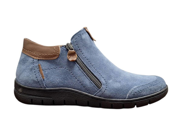 Wild R732 Jeans Dámske celokožené poltopánky modré 41