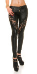 Soo Sexy! Koucla leatherlook pants with lace black L