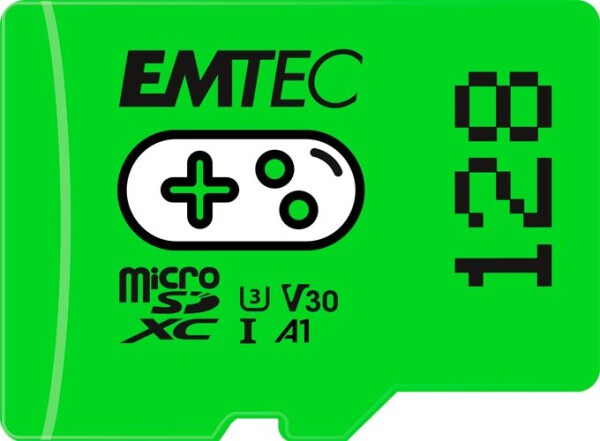 Emtec Gaming MicroSDXC 128 GB Class 10 UHS-I/U3 A1 V30 (ECMSDM128GXCU3G)