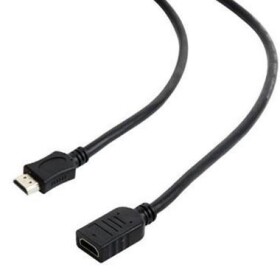 C-TECH Kábel HDMI-HDMI 1.4 MF / tienený / pozlátené kontakty / 4.5m / predlžovací čierny (CC-HDMI4X-15)