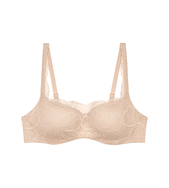 Dámska podprsenka Body Make-Up Illusion Lace Balconette - BROWN - svetlohnedá 00NZ - TRIUMPH BROWN 85C