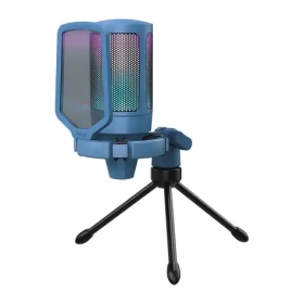 FIFINE A6V modrá / Herný mikrofón / USB-C / kondenzátorový / RGB podsvietenie / dotykové stlmenie (A6VB)