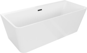 MEXEN/S - Volta vaňa voľne stojaca 170 x 75, biela, sifón a prepad čierna 51131707500-70