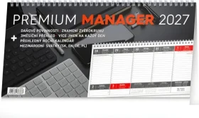 NOTIQUE Premium Manager 2027 / Stolový kalendár / 32 × 16 cm