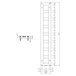 SAPHO - BLOCK vykurovacie teleso 280x1750 biela matná IR184