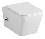 SAPHO - PORTO CLEANWASH závesná WC misa Rimless, integrovaná batéria a bidetová spŕška 36x52cm, biela PZ102RX