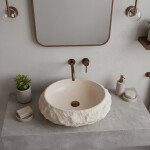 REA - Umývadlo na dosku Mika Warm Beige REA-U7347