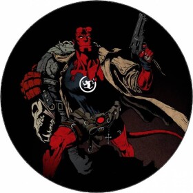 Jedlý papier Hellboy ilustrácie na čiernom pozadí 19,5 cm - Pictu Hap - Pictu Hap
