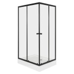 KERRA - Sprchovací kút Olga čierna SQ 100x100 (bez vaničky) 5907548125927