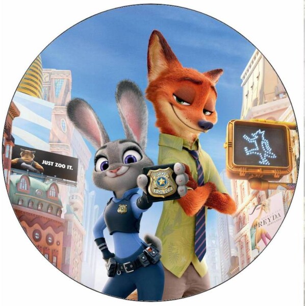 Jedlý papier Judy a Nick zo Zootropolis 19,5 cm - Pictu Hap - Pictu Hap