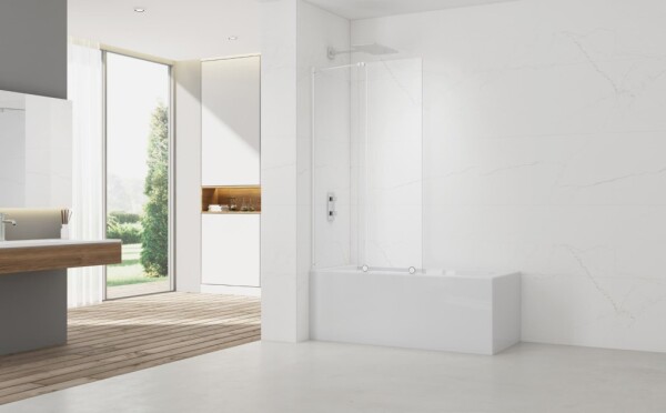 Vaňová zástena SAT Walk-In Xmotion 150x117,5 cm biela SATWIXMVZ150B SATWIXMVZ150B