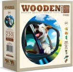 Wooden City Drevené puzzle Veselý pes