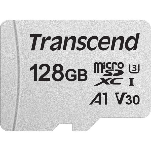 Transcend Premium 300S pamäťová karta micro SDXC 128 GB Class 10, UHS-I, UHS-Class 3, v30 Video Speed Class, A1 Application Performance Class vr. SD adaptéru; TS128GUSD300S-A