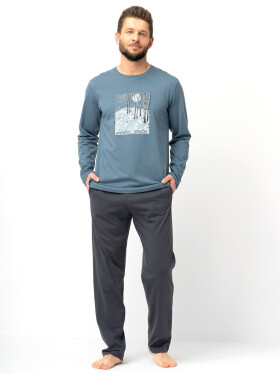 Pánske pyžamo Key MNS 627 B25 dĺžka/r M-2XL mořsky šedá M