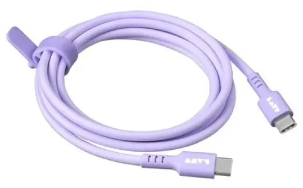 LAUT LINK USB-C - USB-C fialová / Kábel / 1.5m / 60W / nabíjací a dátový (L_LK_CC_PU)