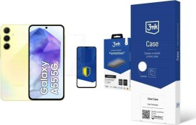 Samsung Galaxy A55 5G 8/128GB Żółty - Awesome Lemon (SM-A556BZY) + FlexibleGlass + Etui Clear Case