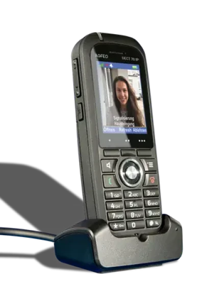 AGFEO DECT 70 IP čierna / DECT slúchadlo / 2 "farebný displej / Bluetooth / handsfree (6101576)
