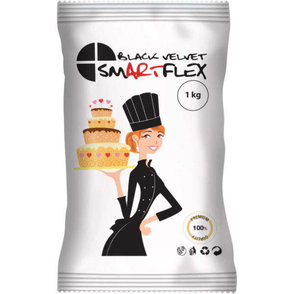 Smartflex Black Velvet Vanilka 1 kg v sáčku 0302 dortis - Smartflex - Smartflex
