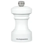 ColeMason Hoxton biele drevo / Mlynček na soľ / výška 10,4 cm / bukové drevo / keramický mlecí mechanizmus (H233057)