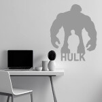 Veselá Stena Samolepka Hulk silueta Farba: modrá, Veľkosť: 40 x 48 cm