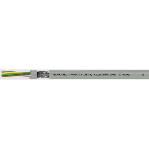 HELU 16033-500 dátový kábel LiYCY 10 x 0.75 mm² sivá 500 m; 16033-500