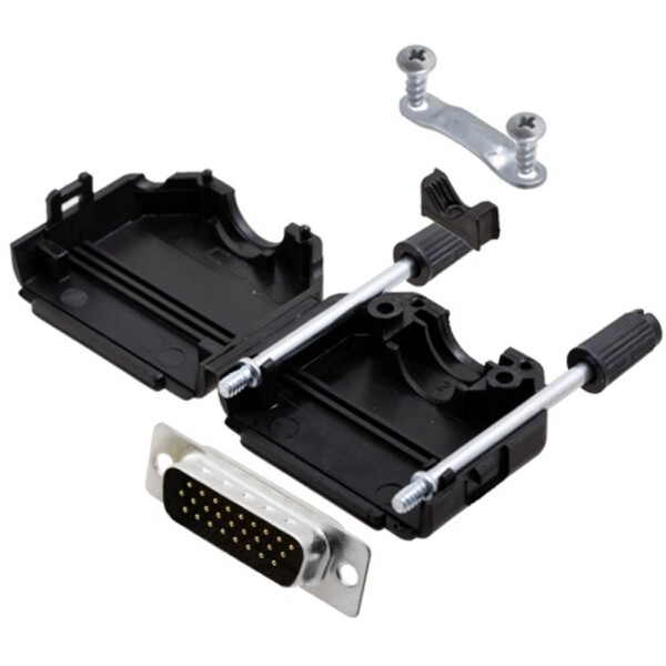 TRU COMPONENTS TCDPPK15BKHDP26K 7709416 sada D-SUB kolíkové lišty 180 ° Pólov: 26 spájkovaný 1 ks; 7709416