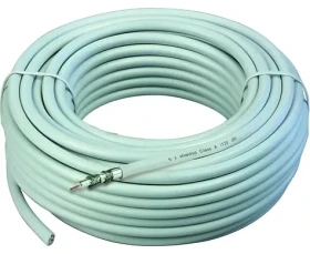 Schwaiger anténny koaxiálny kábel 25 m biela / Anténny kábel / 135 dB / 75 Ohm / 4X tienenie (KOX13525052)