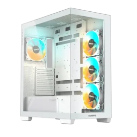 GIGABYTE C500 biela / ATX / 2xUSB 3.0 + 1xUSB-C / 4X 120mm / bez zdroja / priehľadná bočnica (GB-C500PI ST)