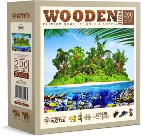 Wooden City Drevené puzzle Exotický ostrov pokladov 200 dielikov