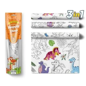 Pexi Maľovacie obrusy 3 ks - Šťastní Dino(Happy Dino )